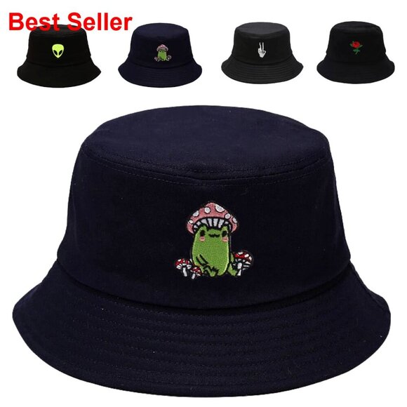 Cotton Bucket Hat Unisex Adjustable Fisherman Cap Outdoor Travel main image 6
